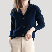 Women’s chunky knit button up winter cardigan