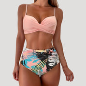 Elegant high-waisted bikini set