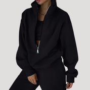Women’s half zip fleece winter zip up sweatshirt set