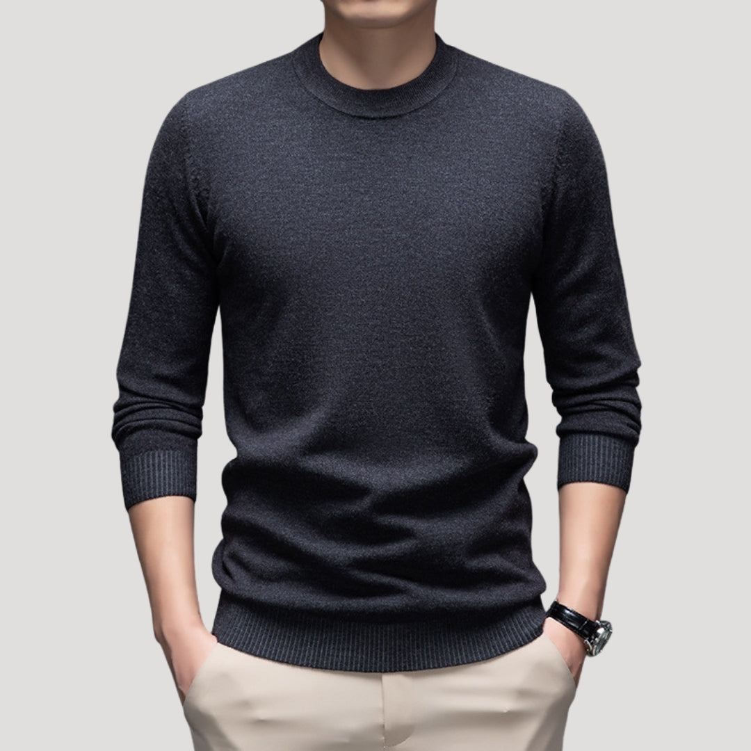 Men’s knitted jumper fine knit crew neck