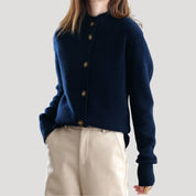 Women’s chunky knit button up winter cardigan