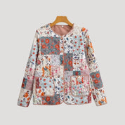 Women’s lightweight summer quilted jacket – printed boho style