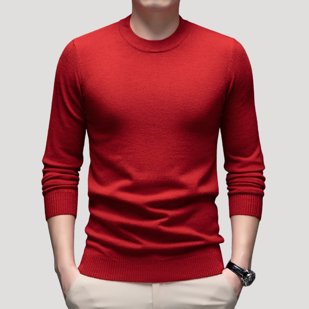 Men’s knitted jumper fine knit crew neck