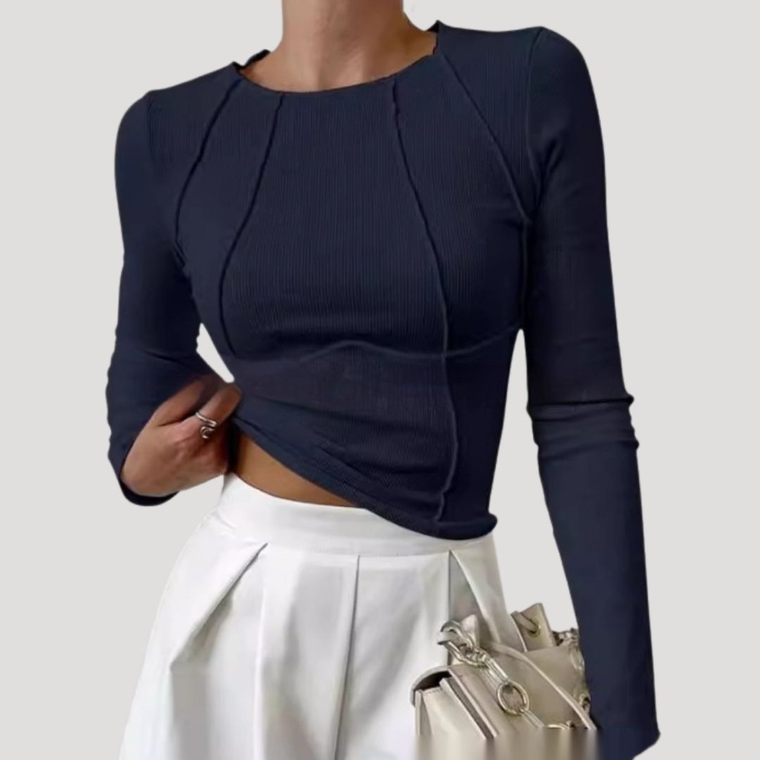 Women’s ribbed long sleeve going out top