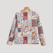 Women’s lightweight summer quilted jacket – printed boho style