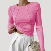 Women’s ribbed long sleeve going out top