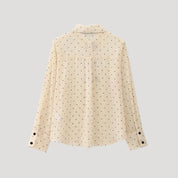 Polka dot bow-tie blouse