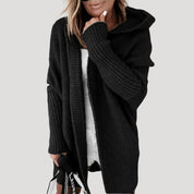 Women’s chunky knit oversized long hooded sweater