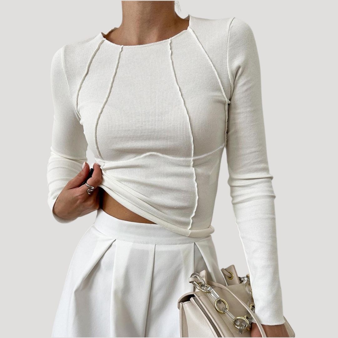 Women’s ribbed long sleeve going out top