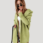 Women’s chunky knit oversized long hooded sweater