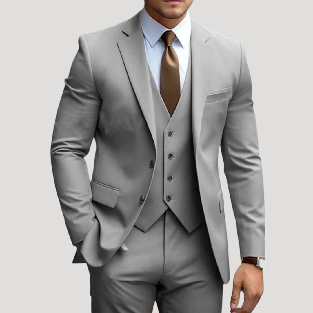 Men’s slim fit three piece wedding suit