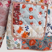 Women’s lightweight summer quilted jacket – printed boho style