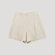 Women's linen co ord set – tailored shorts & sleeveless waistcoat