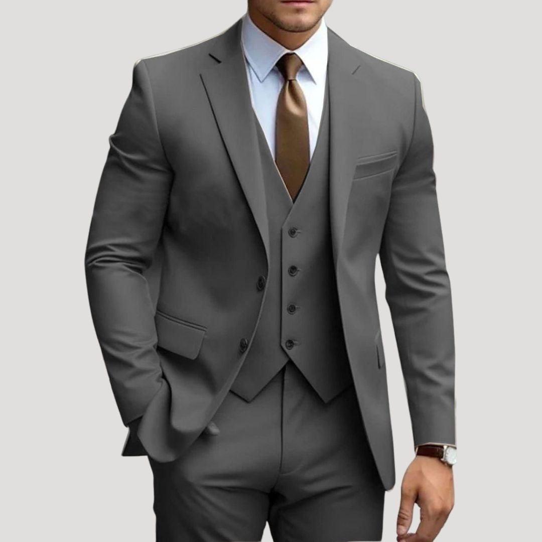 Men’s slim fit three piece wedding suit