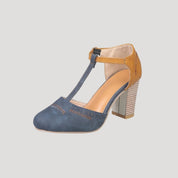 Women’s block heel Mary Jane shoes – T strap