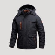 Men insulated winter parka jacket