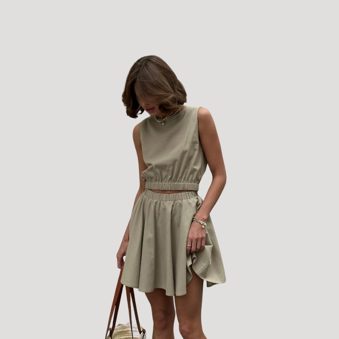 Women’s summer co ord set matching skirt and top