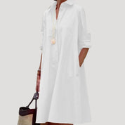 Women’s long sleeve relaxed fit midi dress