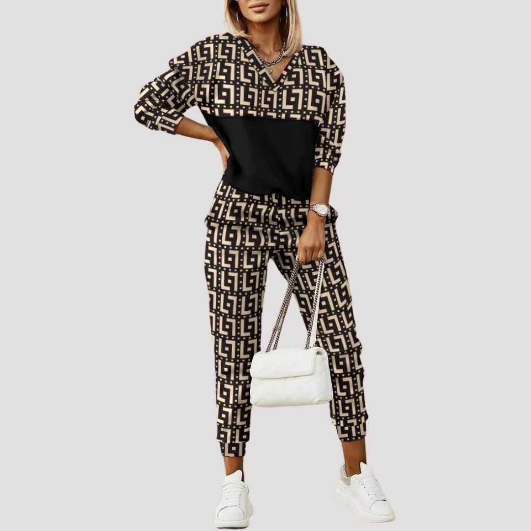 Women’s zip up hoodie tracksuit set loungewear