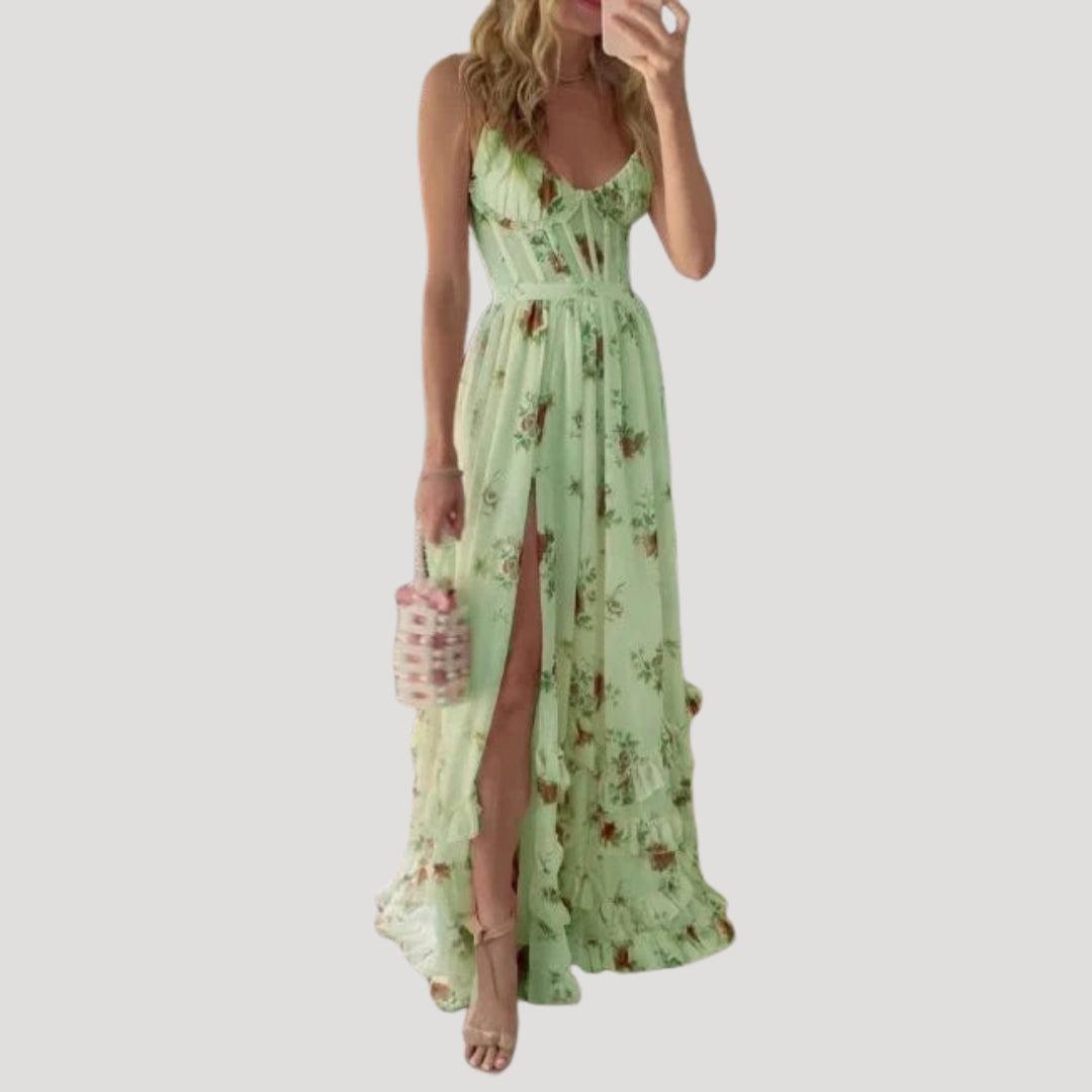 Women’s floral maxi wedding guest dress