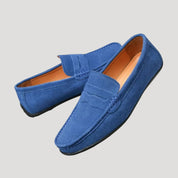 Men’s suede penny slip on casual loafers