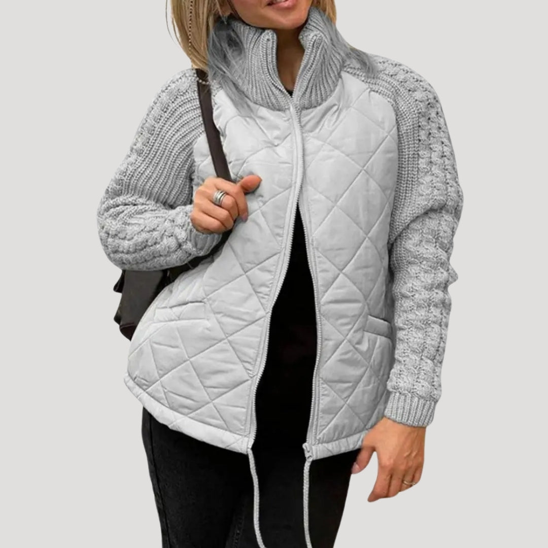 Women’s quilted zip up jacket – padded winter coat