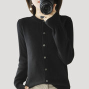 Women’s wool knit button warm winter cardigan