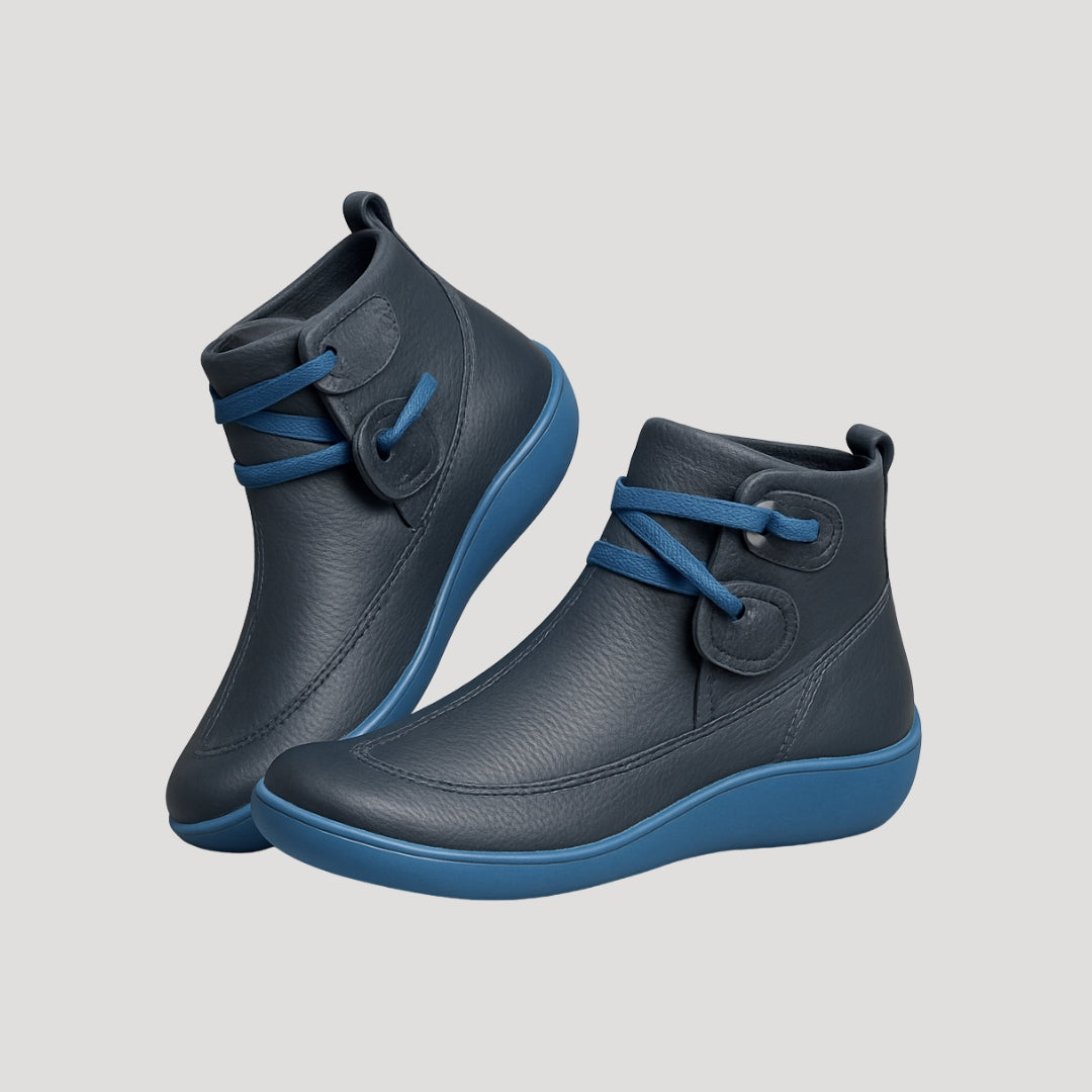 Women’s leather waterproof winter ankle boots