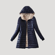 Women padded fleece-lined winter coat