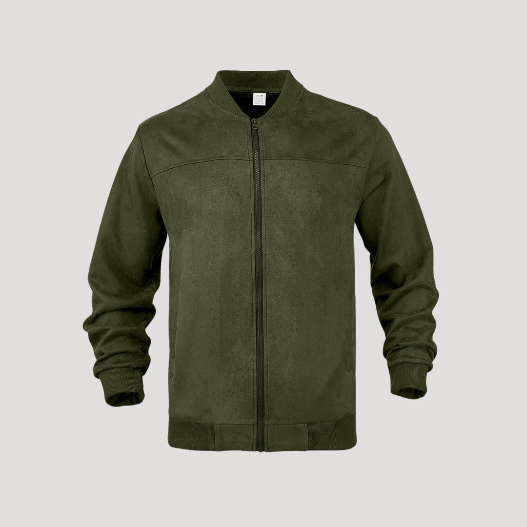Men’s lightweight suede bomber harrington jacket