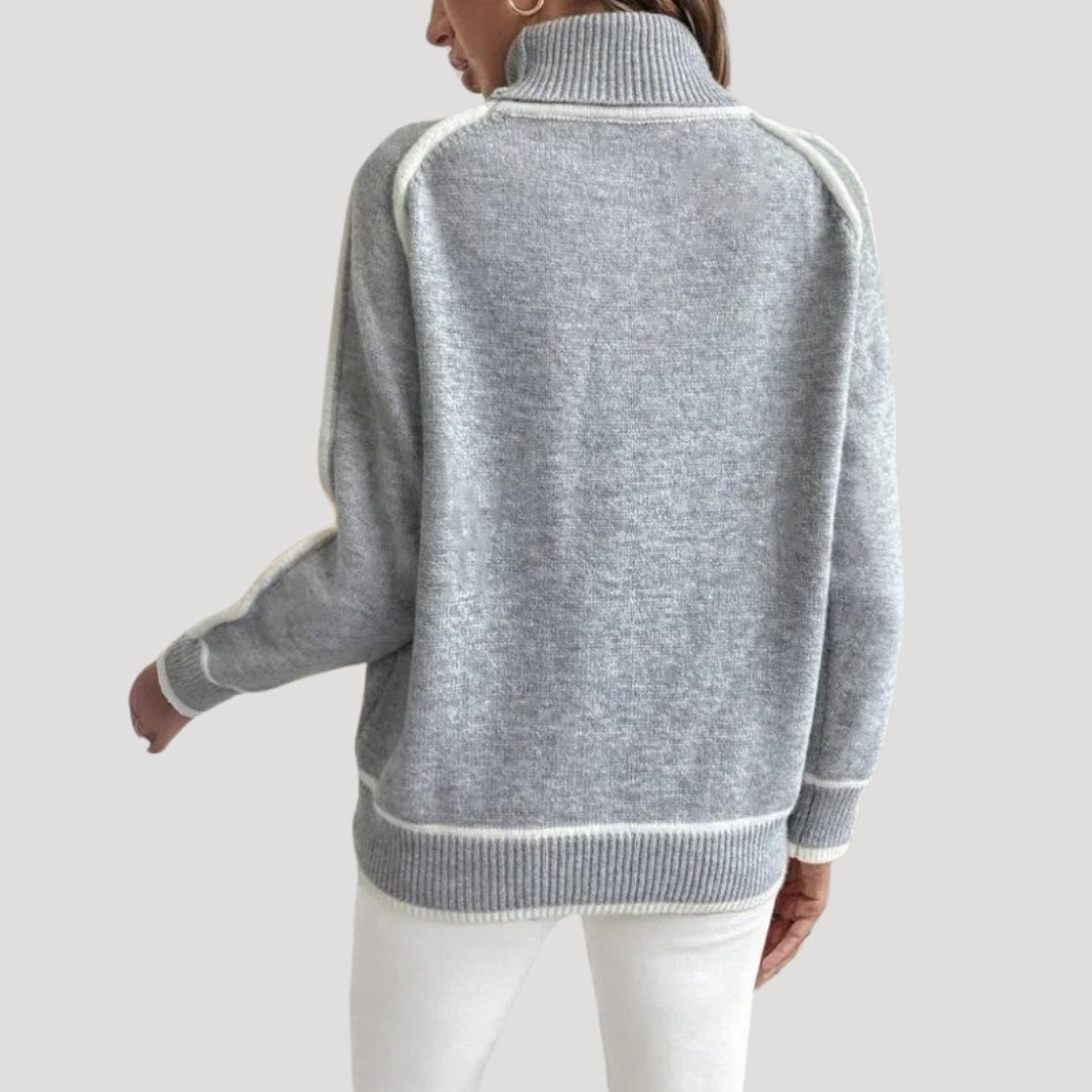 Women’s soft knit high neck spring jumper
