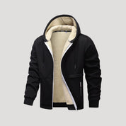 Men’s fleece zip up winter coat hoodie
