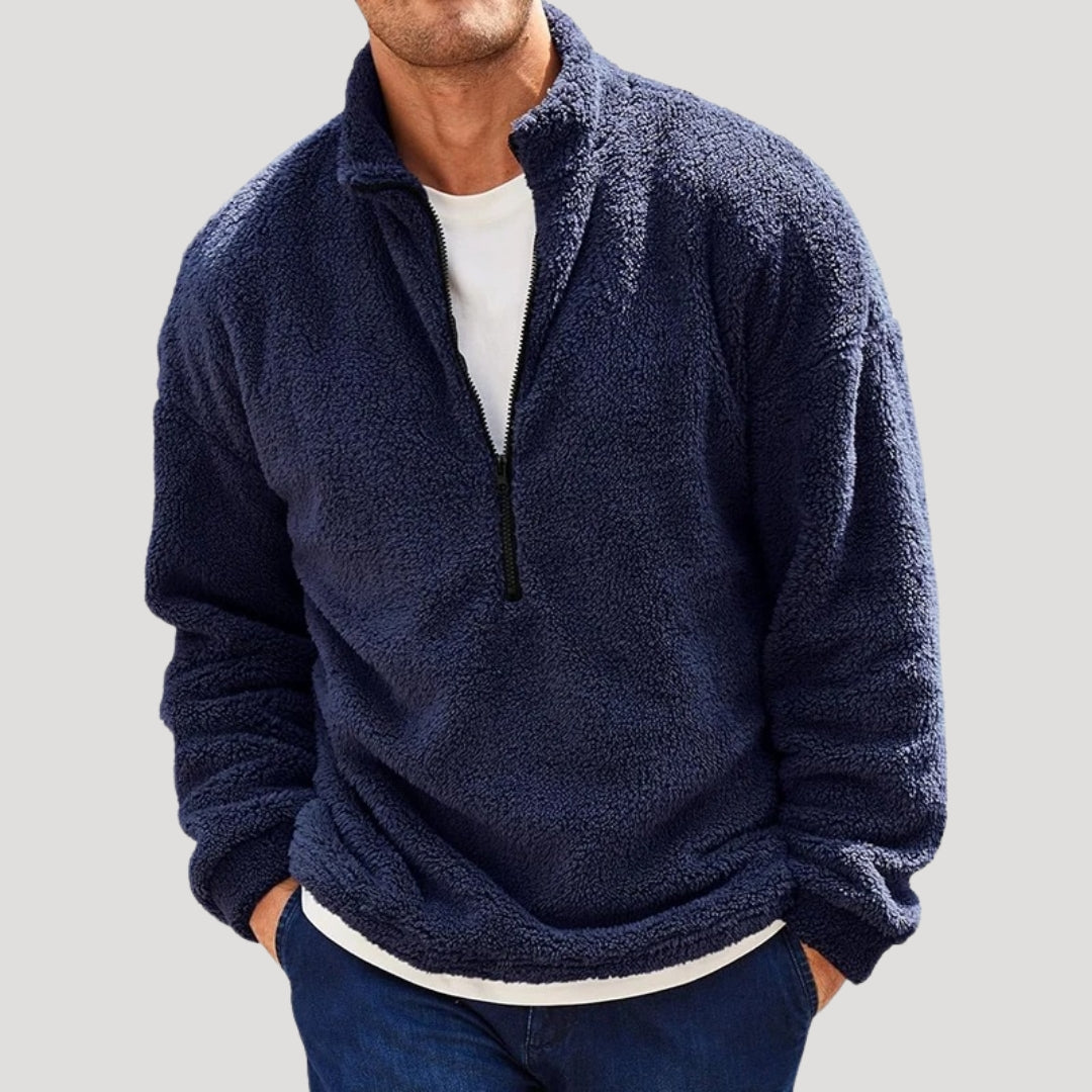 Men fleece half-zip pullover