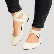 Women's spring cross-strap ballet flats