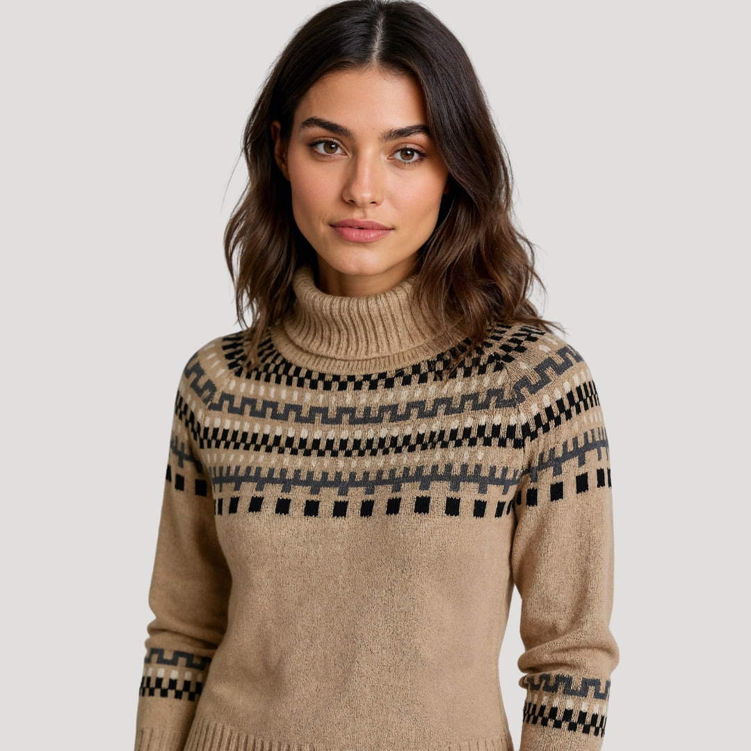 Women’s fair isle chunky knit oversized winter jumper
