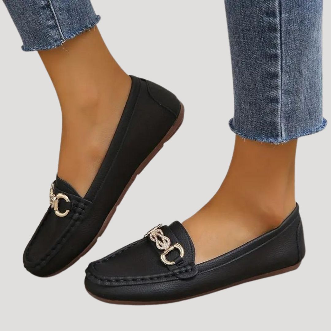 Women’s slip on loafers flat smart casual shoes