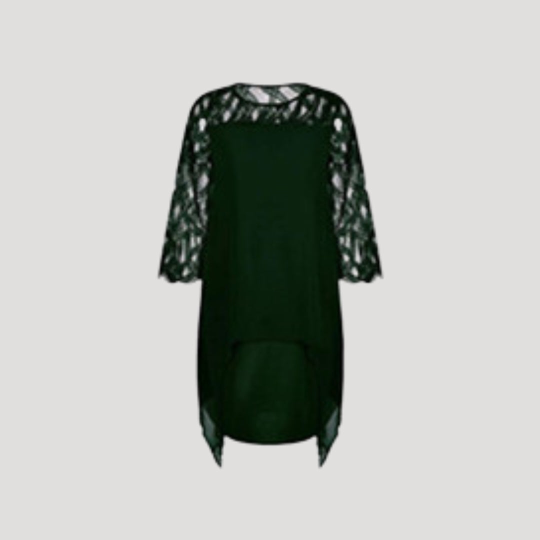 Women’s midi dress with sleeves layered design