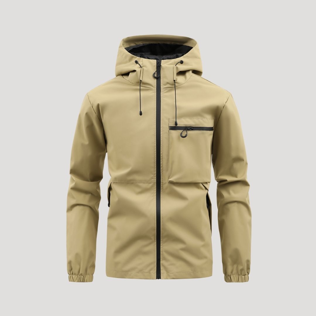 Men’s waterproof winter windbreaker rain jacket