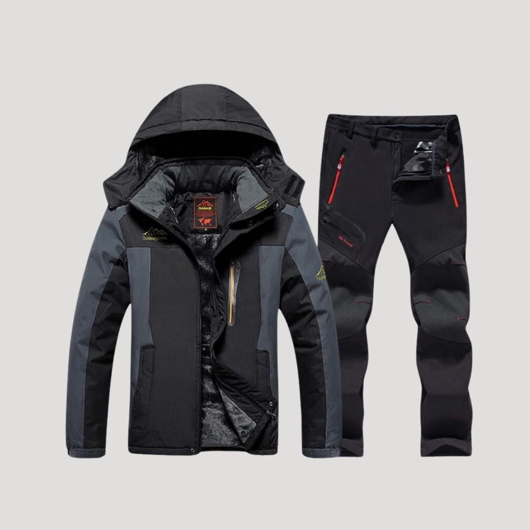 Men’s waterproof down winter ski coat set