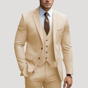 Men’s slim fit three piece wedding suit