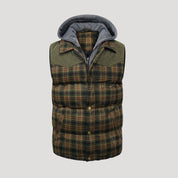 Men’s hooded padded puffer body warmer gilet