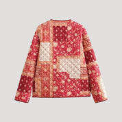 Women’s lightweight summer quilted jacket – printed boho style