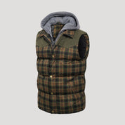 Men’s hooded padded puffer body warmer gilet