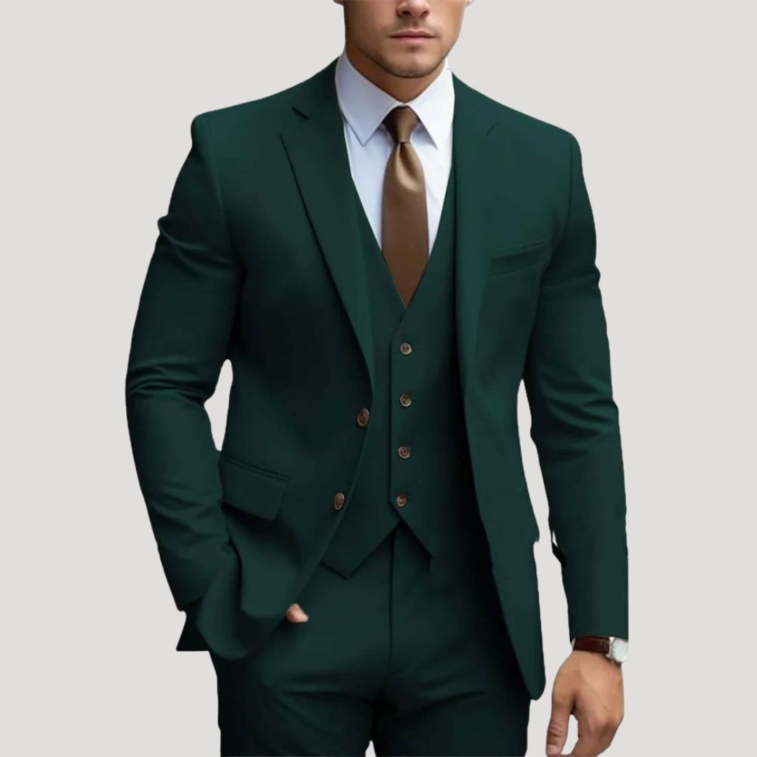 Men’s slim fit three piece wedding suit