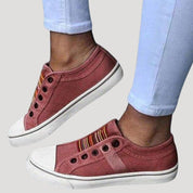 Women’s slip on autumn walking canvas trainers