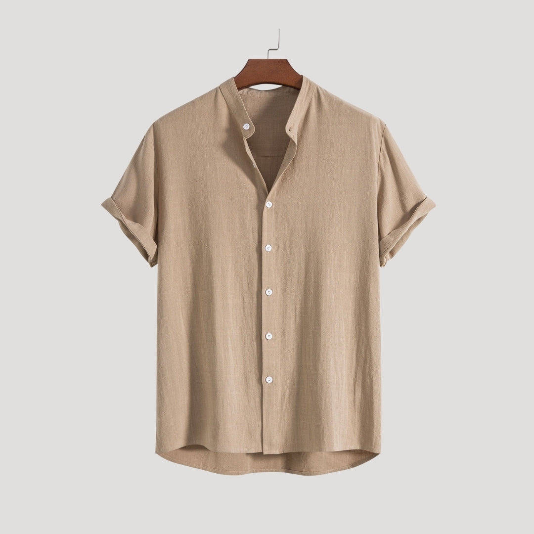 Men's short sleeve linen shirt and pants set – summer co-ord