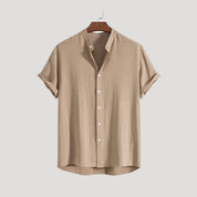 Men's short sleeve linen shirt and pants set – summer co-ord
