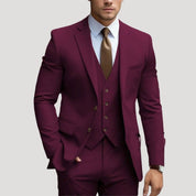 Men’s slim fit three piece wedding suit