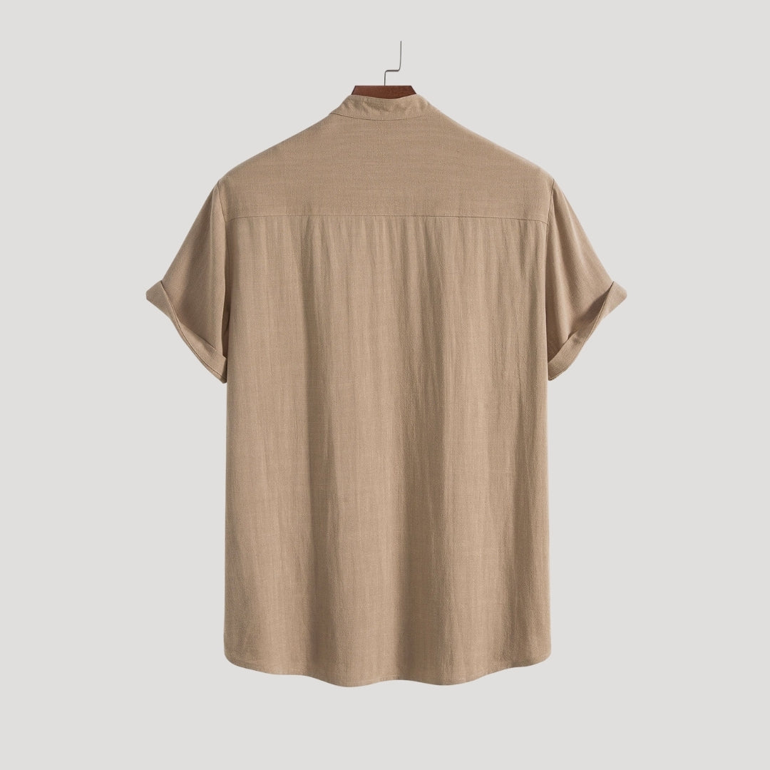 Men's short sleeve linen shirt and pants set – summer co-ord