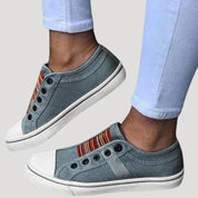 Women’s slip on autumn walking canvas trainers